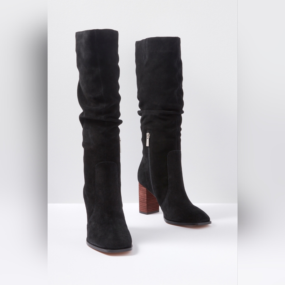 Splendid Gladis Knee Black Suede Boots 10